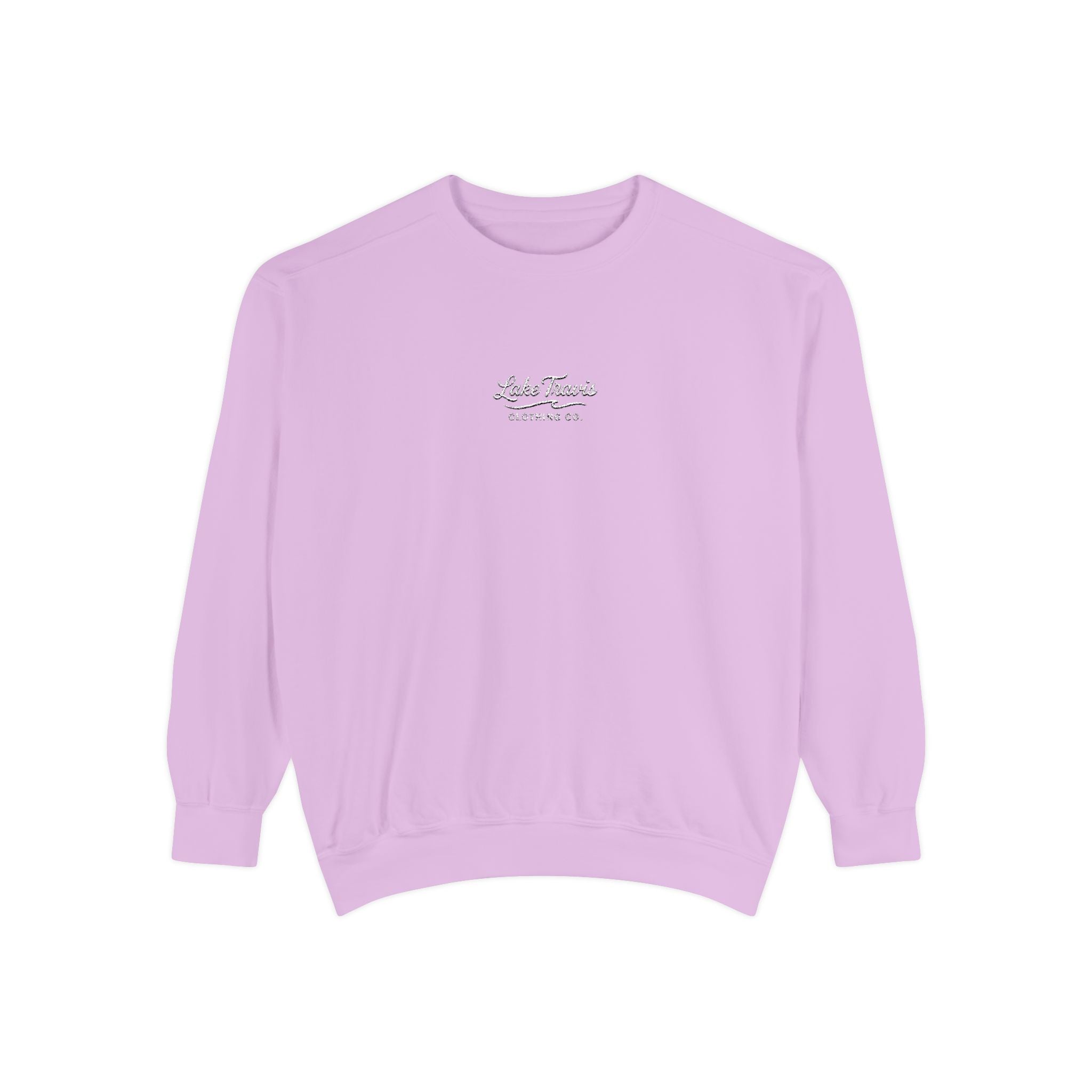 White Embroidered Sweatshirt - Orchid - Front