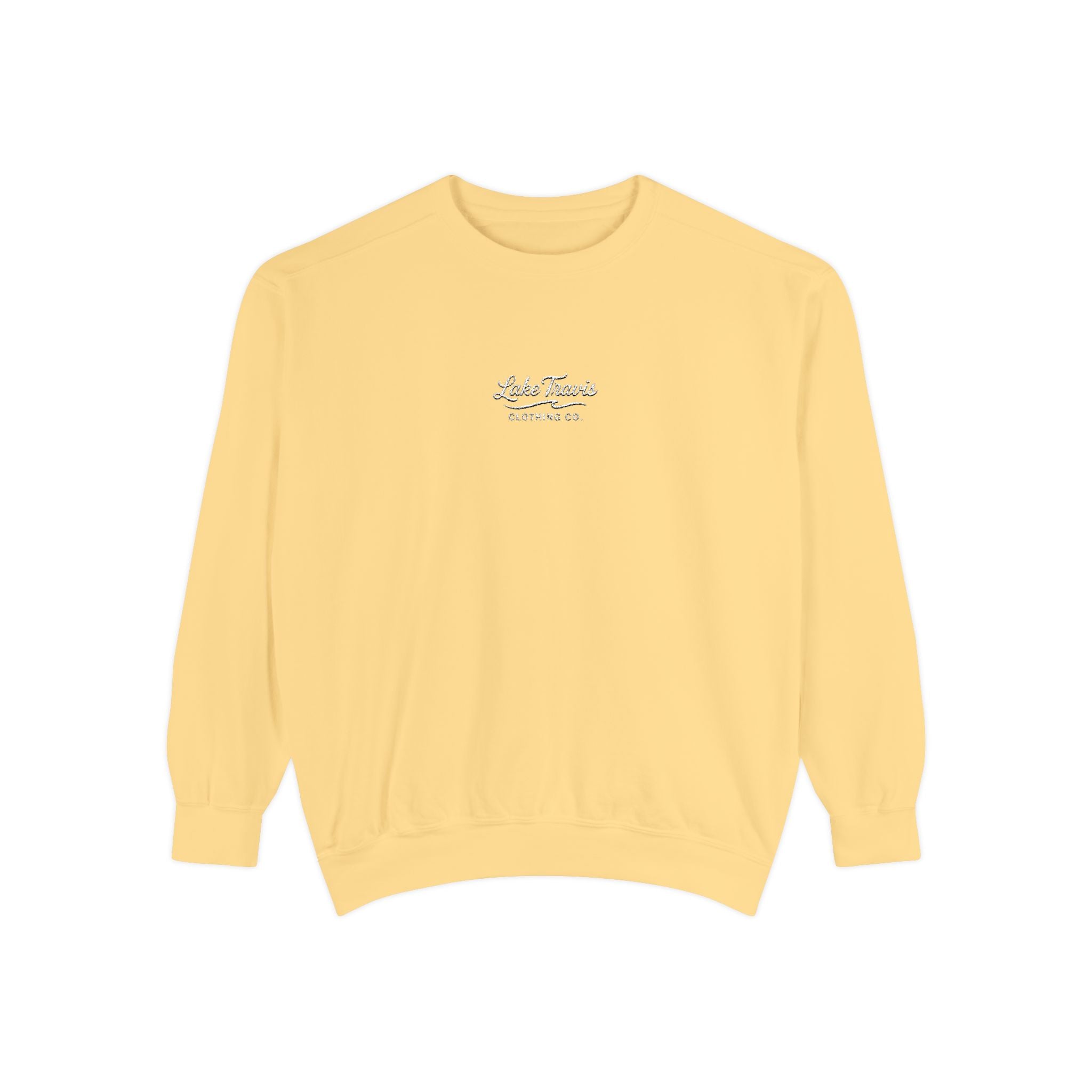 White Embroidered Sweatshirt - Butter - Front