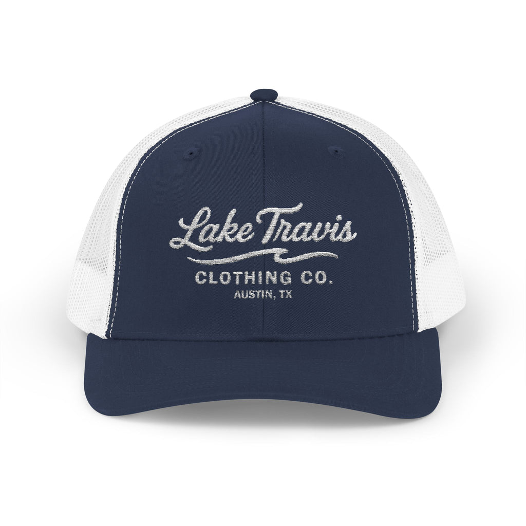 Logo Trucker Hat - Front - Navy / White