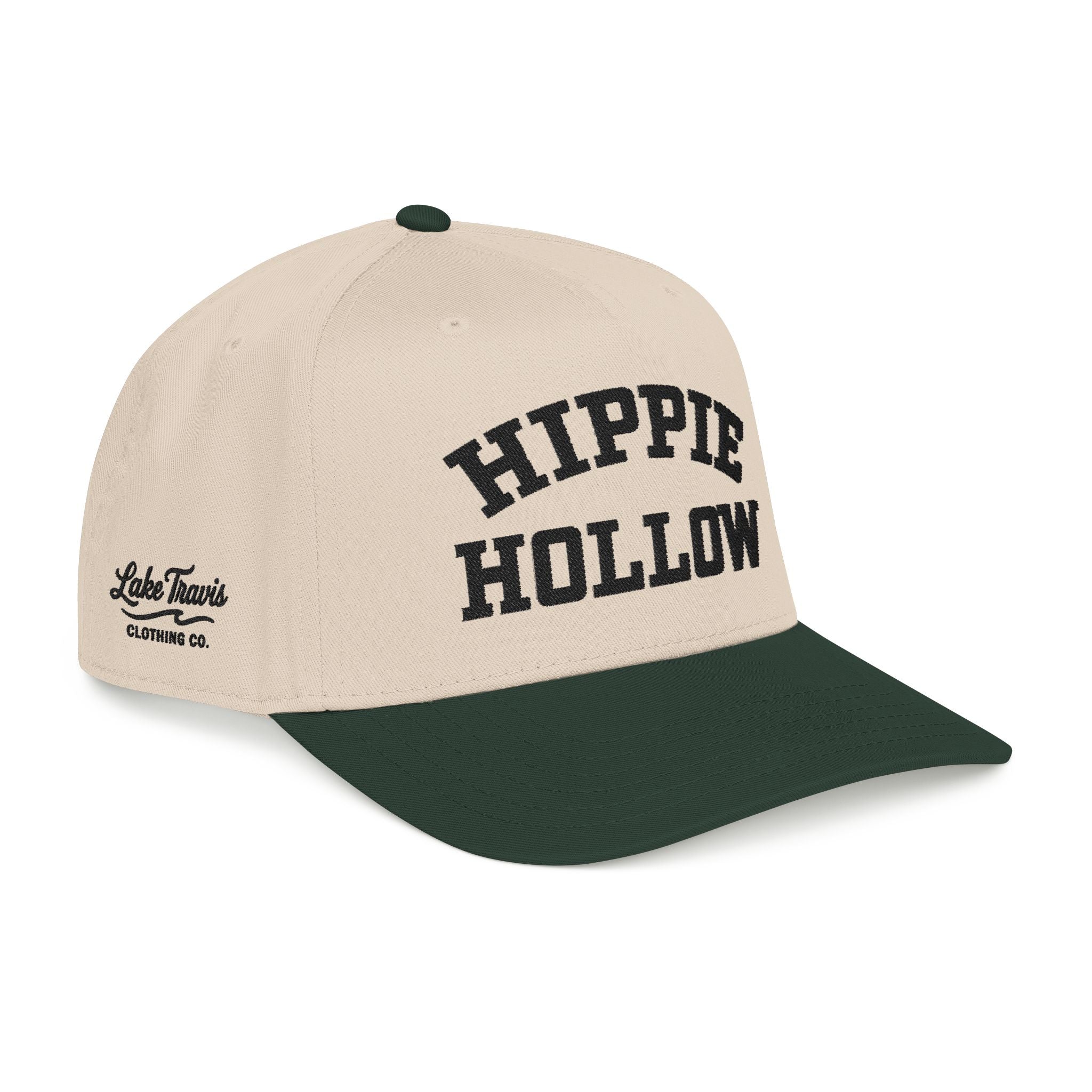 Hippie Hollow Side Dark Green / Natural