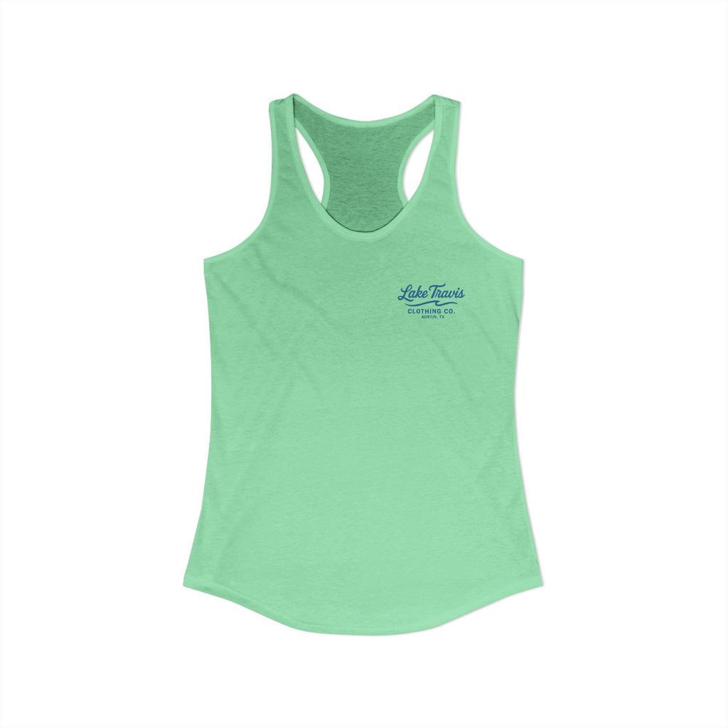 Women's Racerback Logo Tank - Front - Solid Mint