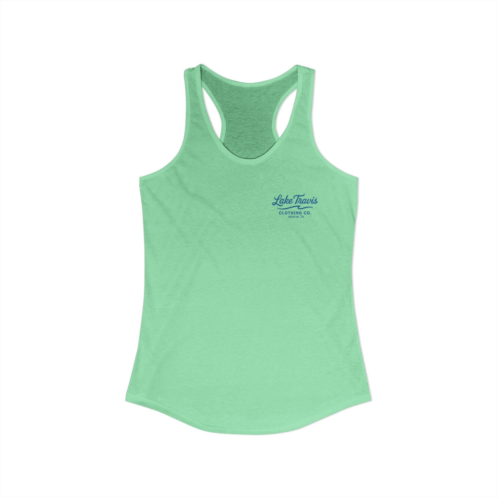 Women's Racerback Logo Tank - Front - Solid Mint