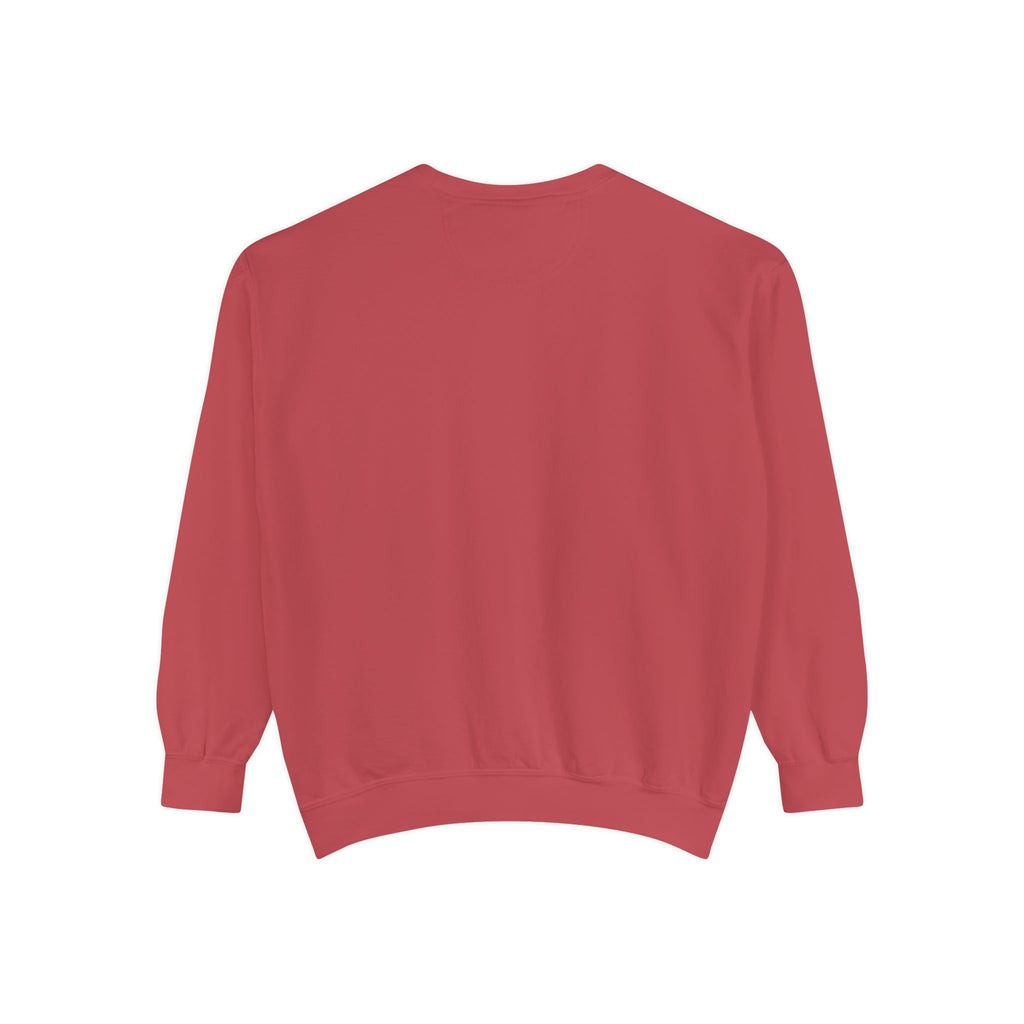 White Embroidered Sweatshirt - Crimson - Back