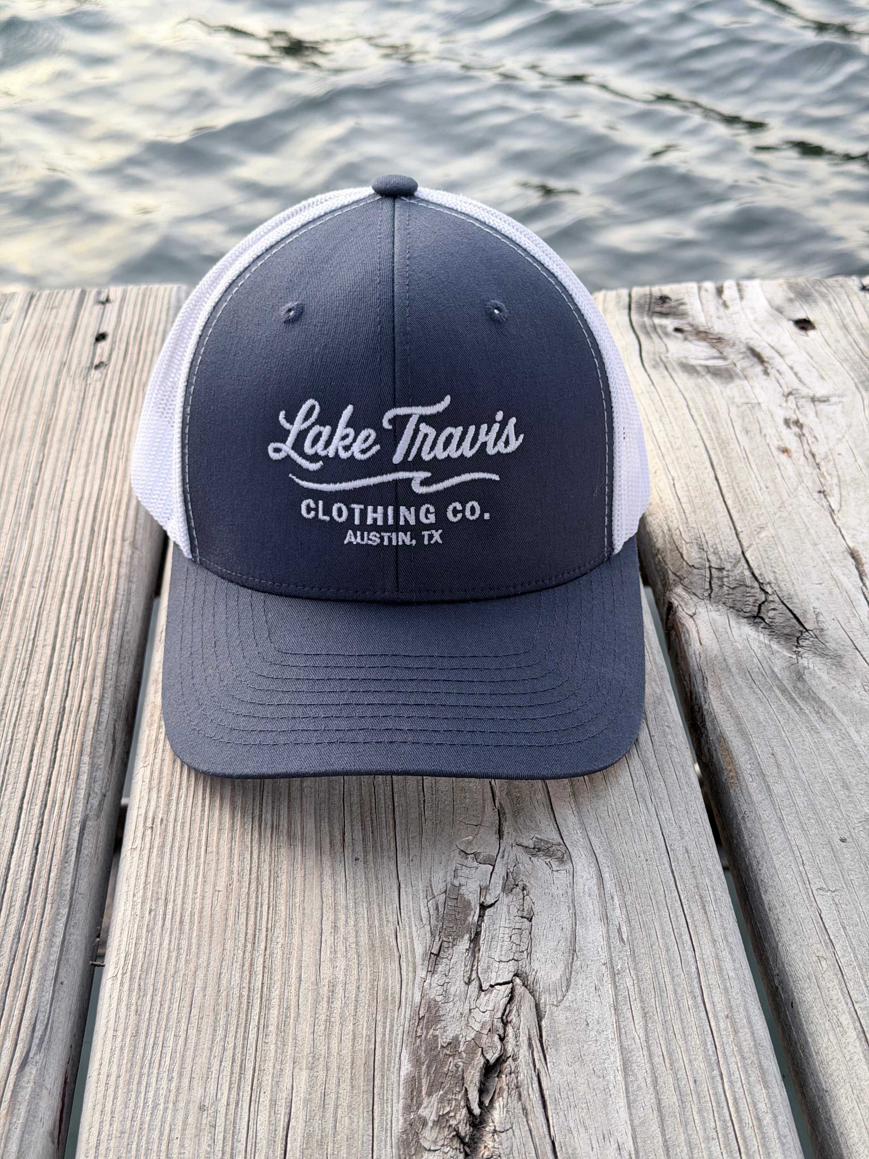 Logo Trucker Hat - Front - Navy / White Real