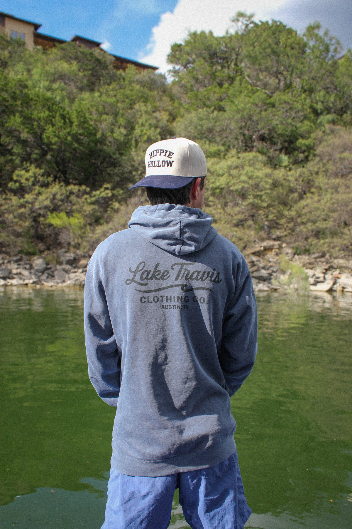 Classic Hoodie - Denim - Back Real